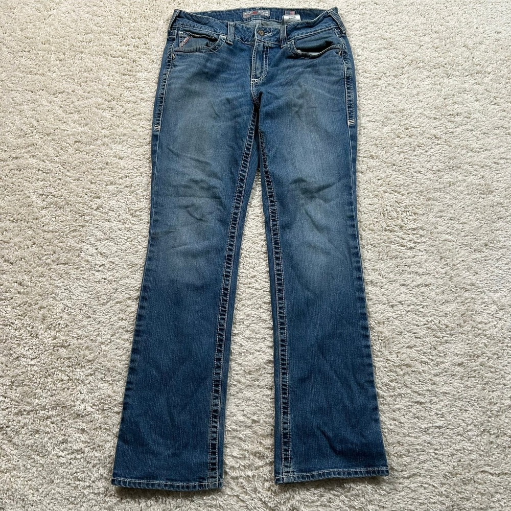 Ariat FR Work Jeans 30L 30x34 Blue Mid Rise Boot Cut Flame Resistant CAT 2